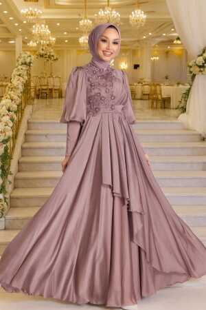 Neva Style - Modern Powder Pink Islamic Bridesmaid Dress 21930PD - 1