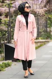 Powder Pink Hijab Jacket 6000PD - Thumbnail