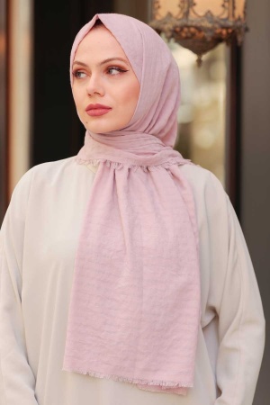Powder Pink Hijab Shawl 50680PD - 1