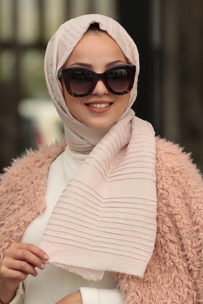 Powder Pink Hijab Shawl 7504PD - 1