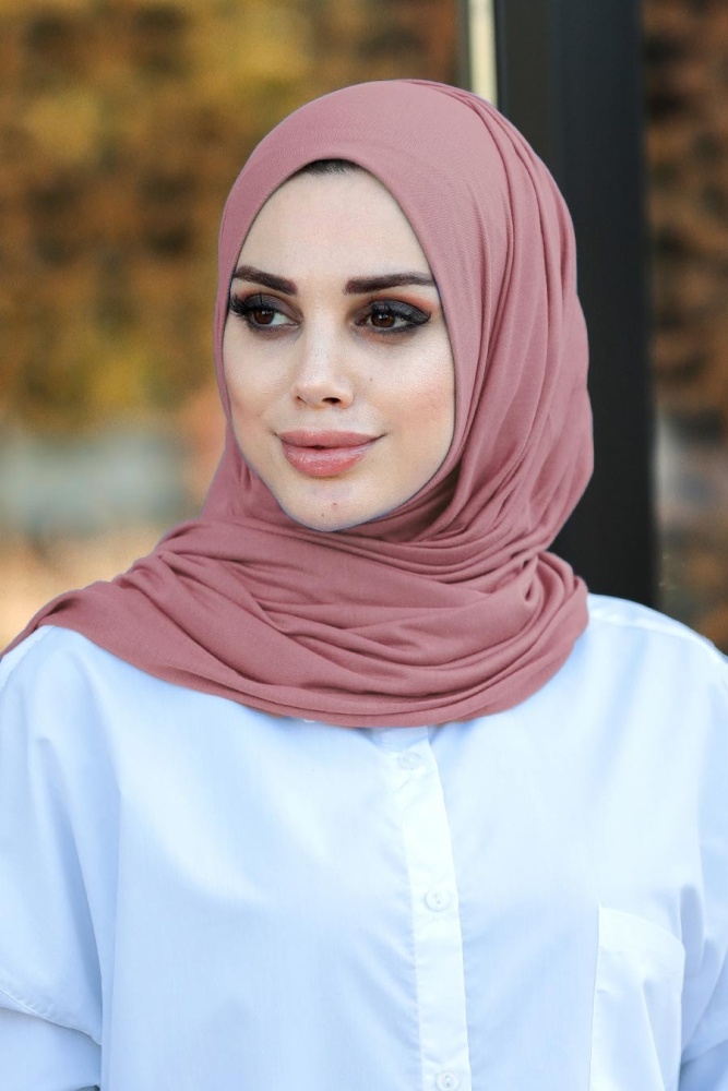 Powder Pink Hijab Shawl 7528PD - 1
