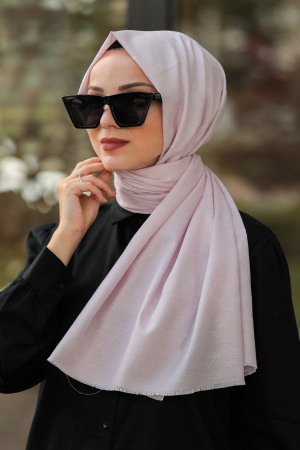 Powder Pink Hijab Shawl 7530PD - 1