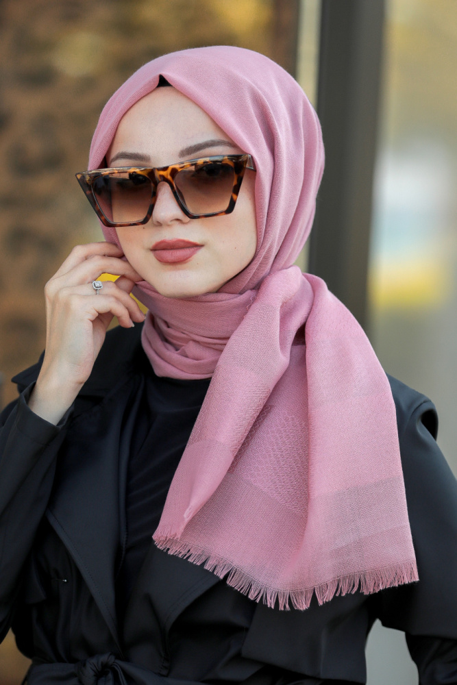 Powder Pink Hijab Shawl 7532PD - 1