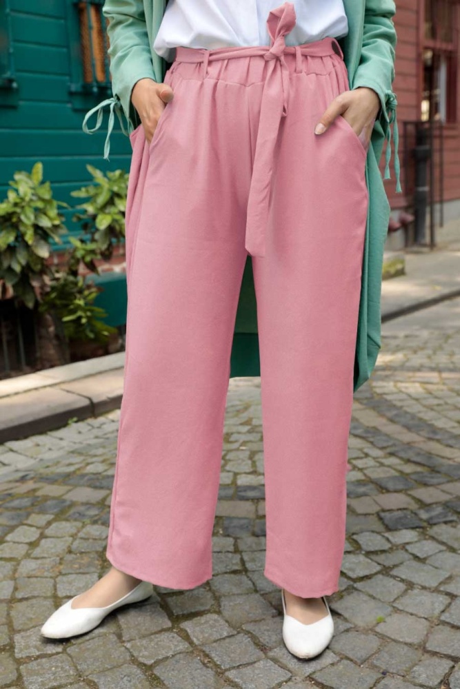 Powder Pink Hijab Trouser 1005PD - 1
