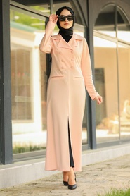 Powder Pink Hijab Tunic 1065PD - Thumbnail