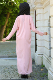Powder Pink Hijab Dress 3068PD - Thumbnail