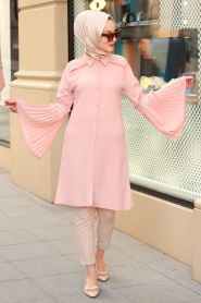 Powder Pink Hijab Tunic 40170PD - Thumbnail