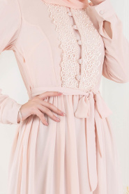 Powder Pink - New Kenza - Robe Hijab 3139PD - Thumbnail