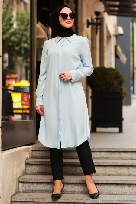 Puane - Baby Blue Hijab Tunic 14250BM