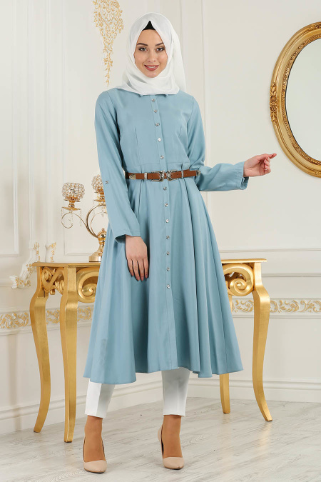 Puane - Baby Blue Hijab Tunic 7101BM
