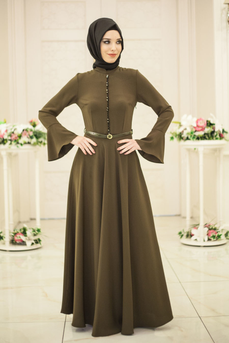 Puane - Green Hijab Dress 4809Y