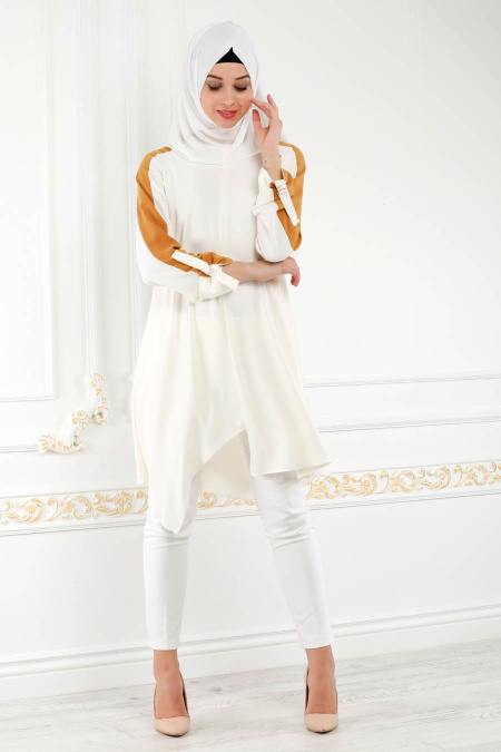 Puane - Mustard Hijab Tunic 8762HR