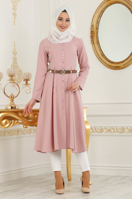 Puane - Powder Pink Hijab Tunic 7101PD