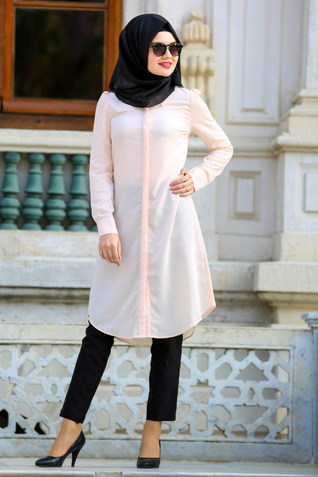 Puane - Salmon Pink Hijab Tunic 14250SMN