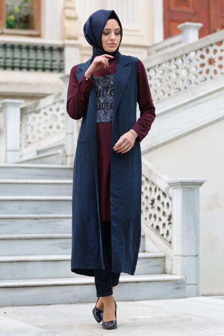 Puane - Tunik / Yelek İkili Lacivert Takım 9033L - PUANE 