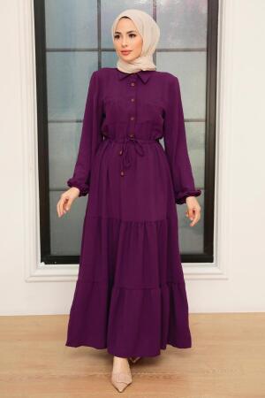 Purple Hijab Dress 5720MOR 