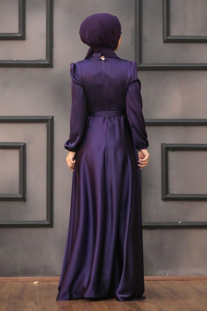 Neva Style - Long Purple Muslim Prom Dress 25130MOR - 4