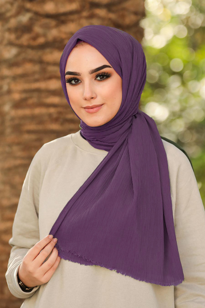 Purple Hijab Shawl 7571MOR - 1