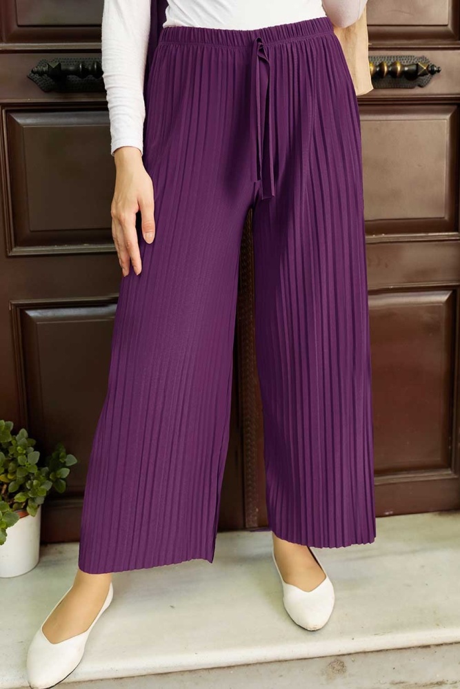Purple Hijab Trousers 7853MOR - 1