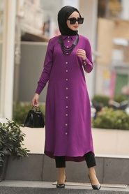 Purple Hijab Tunic 474MOR - Thumbnail