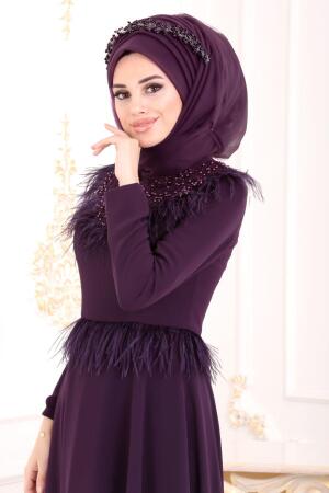 Neva Style - Stylish Purple Modest Bridesmaid Dress 20950MOR - 2