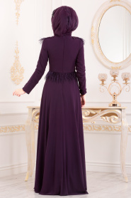Neva Style - Stylish Purple Modest Bridesmaid Dress 20950MOR - Thumbnail