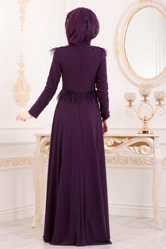 Neva Style - Stylish Purple Modest Bridesmaid Dress 20950MOR - 3