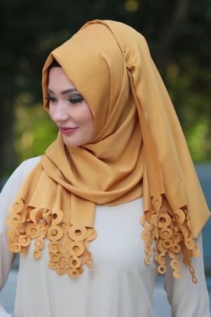  Püsküllü Şal Ürün Kodu:6535 - NEVA STYLE SALLAR