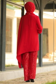Red Dual Suit Dress 10830K - Thumbnail