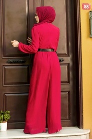 Red Hijab Overalls 2897K - Thumbnail