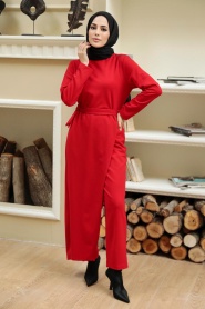 Red Hijab Overalls 5807K - Thumbnail