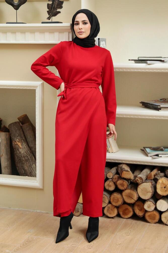 Red Hijab Overalls 5807K - 2