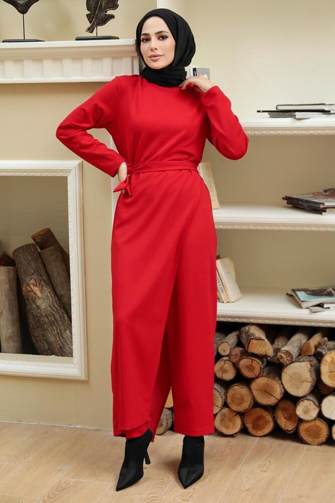 Red Hijab Overalls 5807K - 3