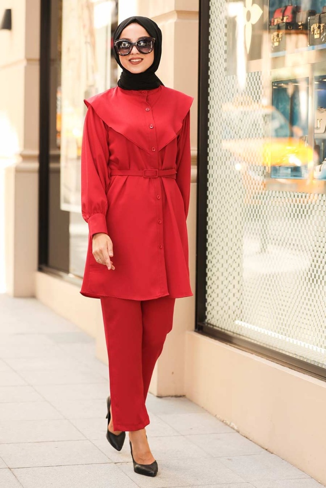 Red Hijab Suit 5161K - 1