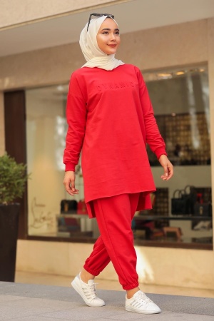 Red Hijab Suit 5741K - 1