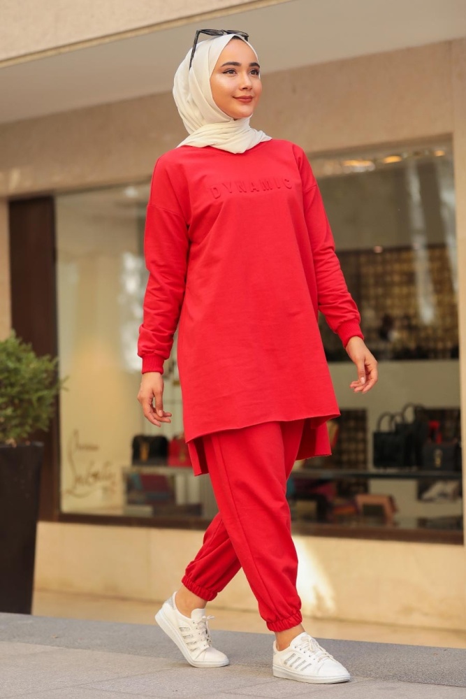 Red Hijab Suit 5741K - 1