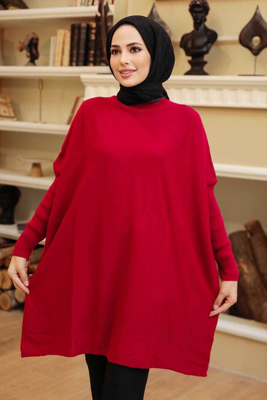 Red Hijab Tunic 3399K