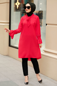 Red Hijab Tunic 40580K - Thumbnail