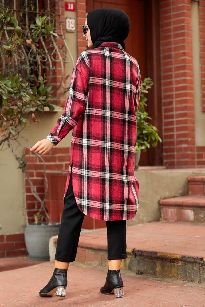 Red Hijab Tunic 55794K - 4