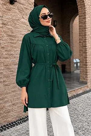 Roba Detailed Green Modest Tunic 10184Y 