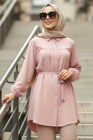 Roba Detailed Powder Pink Modest Tunic 10184PD 