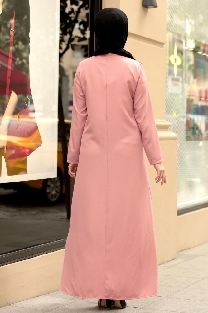 Rose Poudré - Nayla Collection - Abaya Turque - 5015PD - 2