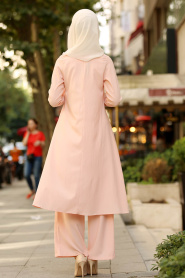 Rose Poudré- Nayla Collection - Combination Hijab 41440PD - Thumbnail