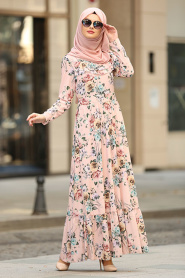 Rose Poudré - Nayla Collection - Robe Hijab 100389PD - Thumbnail