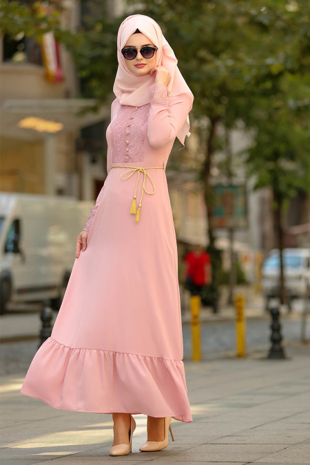 Rose Poudré - Nayla Collection - Robe Hijab 100409PD