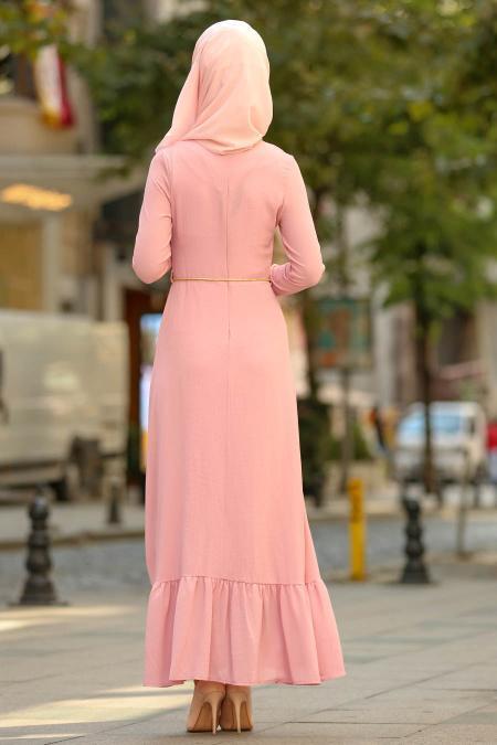 Rose Poudré - Nayla Collection - Robe Hijab 100409PD - 4