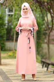 Rose Poudré - Nayla Collection - Robe Hijab 100418PD - Thumbnail