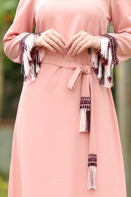 Rose Poudré - Nayla Collection - Robe Hijab 100418PD - 2