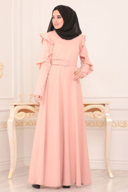 Rose Poudré- Nayla Collection - Robe Hijab 1219PD - Thumbnail