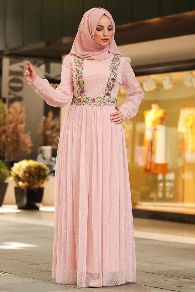 Rose Poudré - Nayla Collection - Robe Hijab - 1325PD - 1